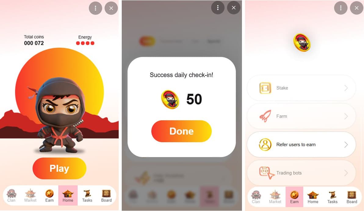 Coin Ninja — Tap-to-Earn Telegram Game